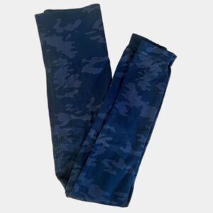 SPANX Look At Me Now Camo Cropped Leggings Black Green Size S